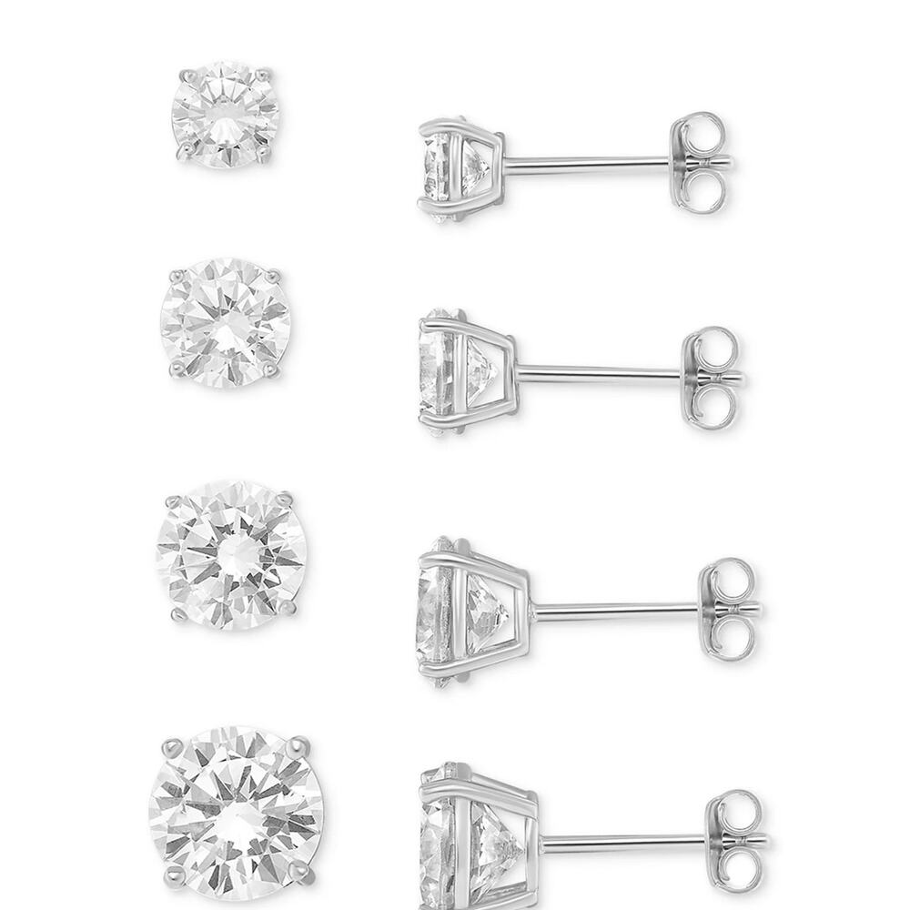 Giani Bernini 4-Pc. Set Graduated Solitaire Stud Earrings